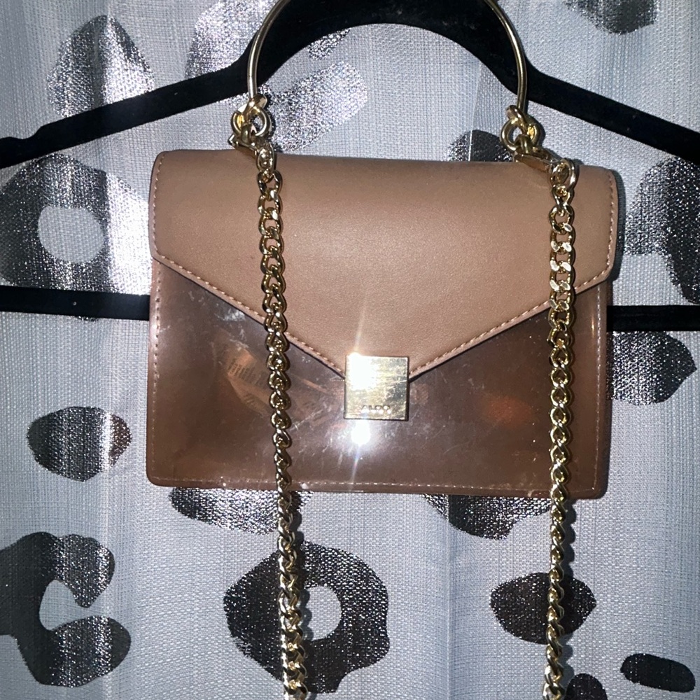 Aldo Tan and Gold Crossbody Bag